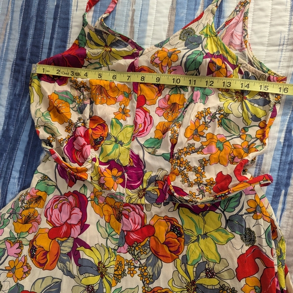 MSK Red and Yellow Asymmetrical High-Low Jumpsuit - Picture 6 of 7